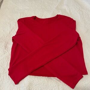 ALO Yoga Vibrant Red Long Sleeve Top